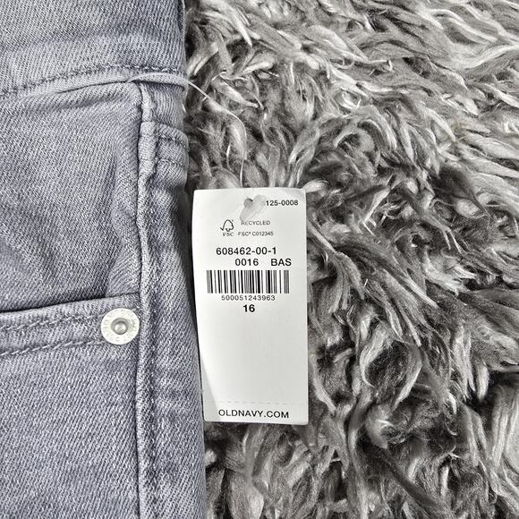Old Navy Jeans Boys 16 Gray Built In Tough Slim 360 Stretch Denim Pants - Picture 3 of 9